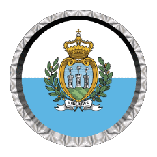 Fahnen Europa San Marino Rund - Ringe 