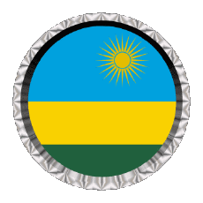 Drapeaux Afrique Rwanda Rond - Anneaux 