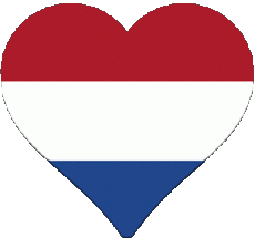 Fahnen Europa Niederlande Herz 