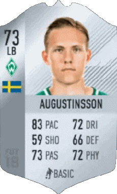 Multimedia Vídeo Juegos F I F A - Jugadores  cartas Suecia Ludwig Augustinsson 