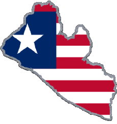 Flags Africa Liberia Map 