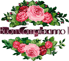 Mensajes Italiano Buon Compleanno Floreale 014 