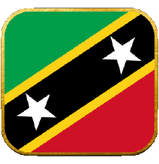 Bandiere America Saint Kitts e Nevis Quadrato 2 