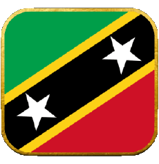 Flags America Saint Kitts and Nevis Square 2 