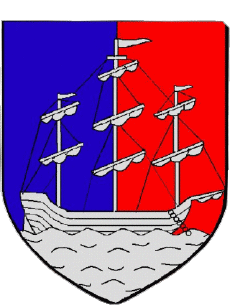 Blasone-Bandiere Francia Dipartimenti - Città 76 DIEPPE Blasone