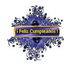 Messagi Spagnolo Feliz Cumpleaños Floral Sfondo trasparente 009 