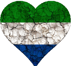 Flags Africa Sierra Leone Heart 