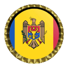 Fahnen Europa Moldawien Rund - Ringe 