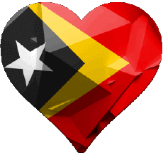 Flags Asia East Timor Heart 