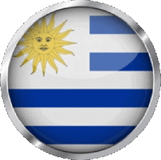 Fahnen Amerika Uruguay Runde 