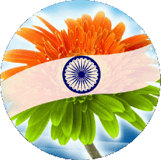 Fahnen Asien Indien Runde 