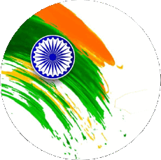 Fahnen Asien Indien Runde 