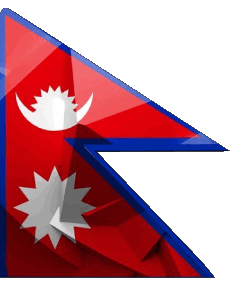 Drapeaux Asie Népal Forme 