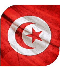 Bandiere Africa Tunisia Quadrato 