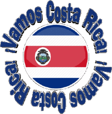 Messages Espagnol Vamos Costa Rica Bandera 