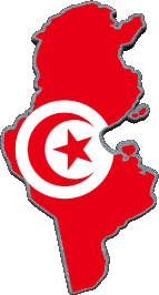 Flags Africa Tunisia Map 
