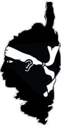 Banderas Francia Regiones Córcega Mapa 