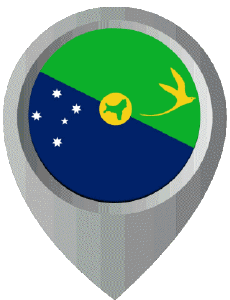 Bandiere Oceania Australia Christmas Island Perno di posizione 