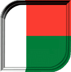 Bandiere Africa Madagascar Quadrato 