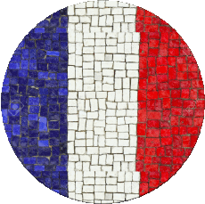 Fahnen Frankreich National Runde 