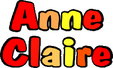 First Names FEMININE - France A Composed Anne Claire 