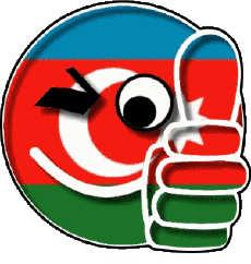 Bandiere Asia Azerbaijan Faccina - OK 