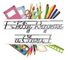 Messagi Spagnolo Feliz Regreso a Clases Sfondo trasparente 003 