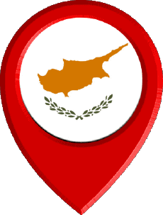 Drapeaux Europe Chypre Epingle de Localisation 