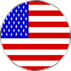 Drapeaux Amériques U.S.A - National Rond 