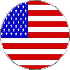 Drapeaux Amériques U.S.A Rond 