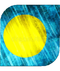 Bandiere Oceania Palau Quadrato 