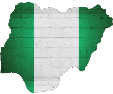 Banderas África Nigeria Mapa 
