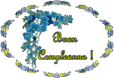 Mensajes Italiano Buon Compleanno Floreale Fondo transparente 002 