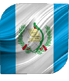 Drapeaux Amériques Guatemala Carré 