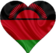 Banderas África Malawi Corazón 