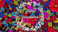 Messages Spanish Feliz Cumpleaños Mariposas Animated Background 002 