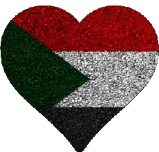 Drapeaux Afrique Soudan Coeur 