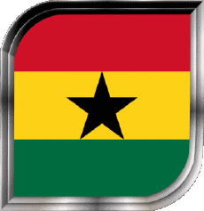 Bandiere Africa Ghana Quadrato 