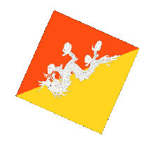 Drapeaux Asie Bhoutan Sphere - Cube 