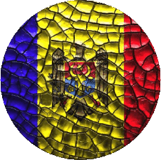 Flags Europe Moldova Round 