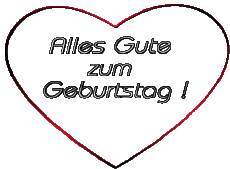 Mensajes Alemán Alles Gute zum Geburtstag Herz 001 