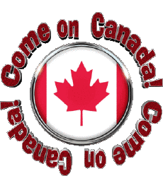 Messages English Come on Canada Map - Flag 