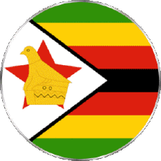Fahnen Afrika Zimbabwe Runde 