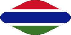 Drapeaux Afrique Gambie Ovale 02 