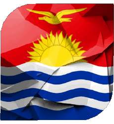 Drapeaux Océanie Kiribati Carré 