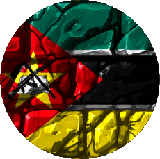 Drapeaux Afrique Mozambique Rond 