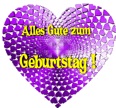 Messages German Alles Gute zum Geburtstag Herz 008 