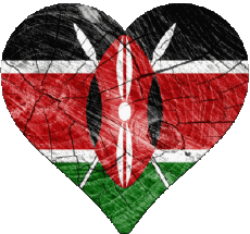 Flags Africa Kenya Heart 