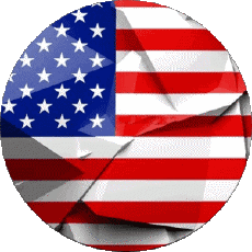 Drapeaux Amériques U.S.A - National Rond 