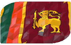 Drapeaux Asie Sri Lanka Rectangle 